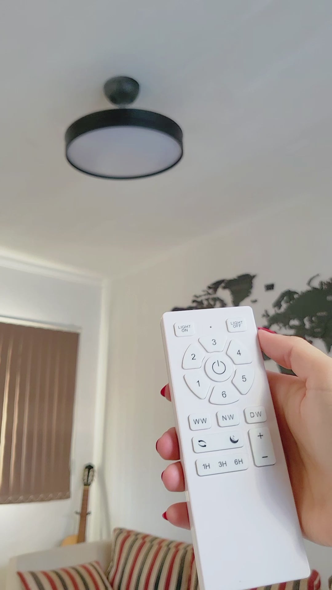 Ventilador De Techo Retráctil 4 Aspas Luz Led Fría Cálida